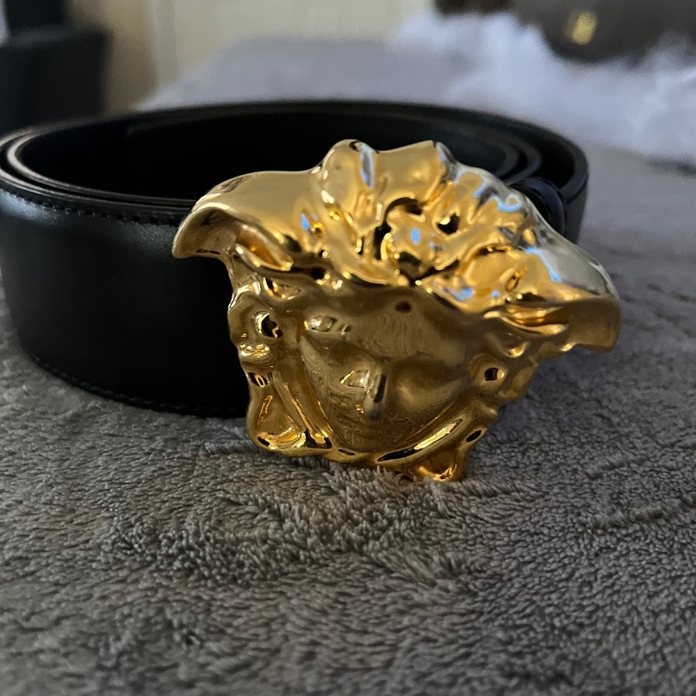 Gold Medusa Versace belt